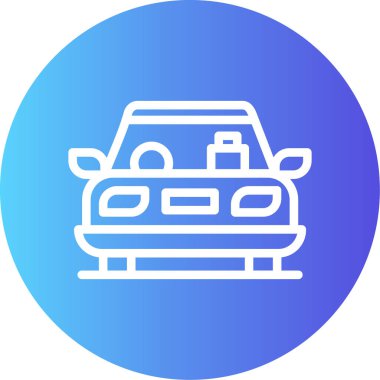 Bir araba simgesinin vektör illüstrasyonu