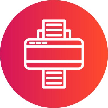 Yazıcı simgesi, vektör illüstrasyonu