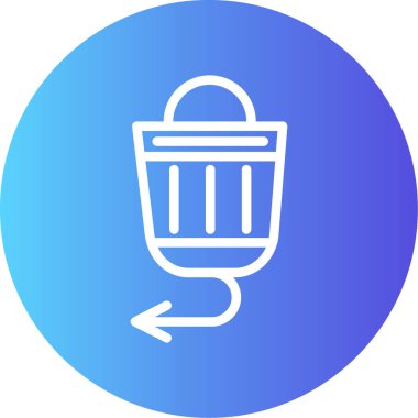 Çöp Kutusu Simgesi Vektör Özeti Çizimi