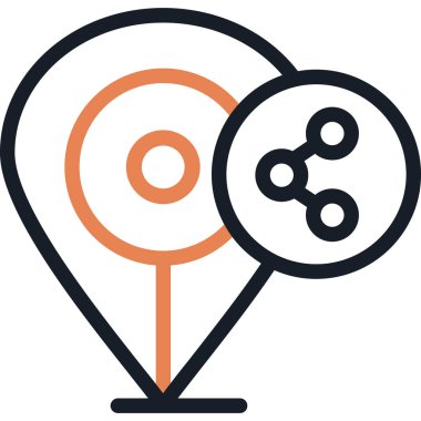 konumu PIN vektör çizim