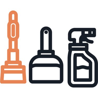 Temizleme simgelerinin vektör illüstrasyonu