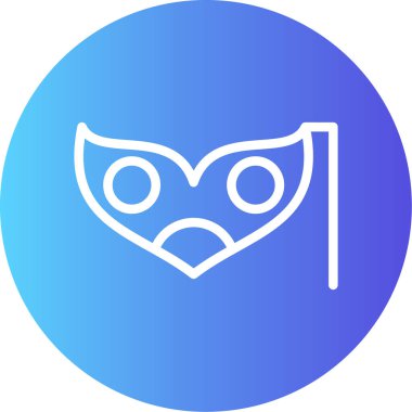 Bir maske simgesinin vektör illüstrasyonu