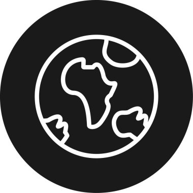 dünya simgesi, vektör illüstrasyonu, düz tasarım