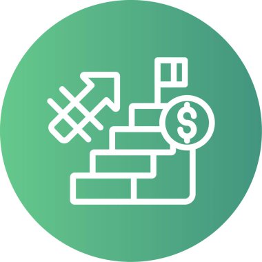 Bir dolar işareti simgesinin vektör illüstrasyonu