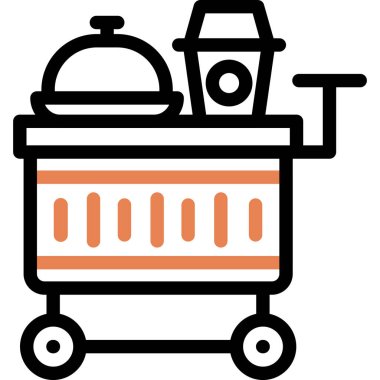 kahve makinesi simgesi ana hat biçiminde