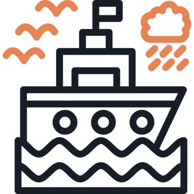 Tekne deniz gemisi simgesi yaz kategorisinde