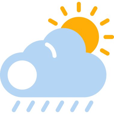 Hava durumu. Web simgesi basit illüstrasyon