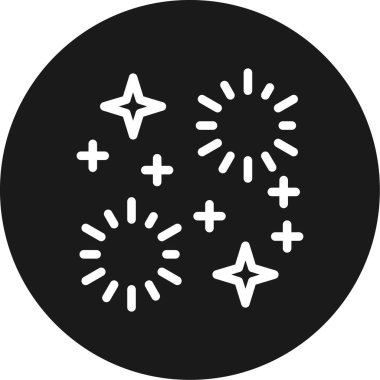 Havai fişekler. Web simgesi basit illüstrasyon