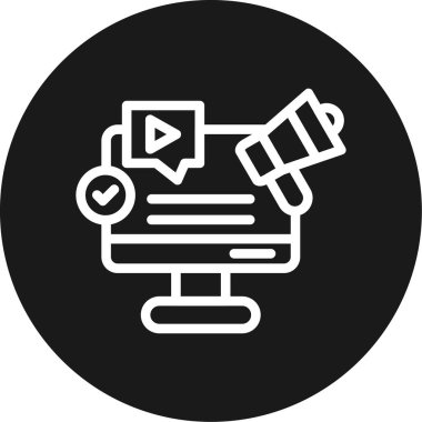 Video kamera simgesi. Web için video kamera vektör simgesinin basit bir çizimi. beyaz arkaplanda izole