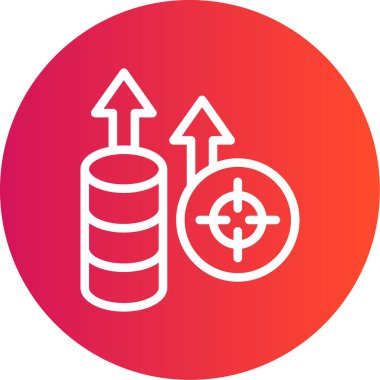 Hedefin modern bir simgesinin vektör illüstrasyonu