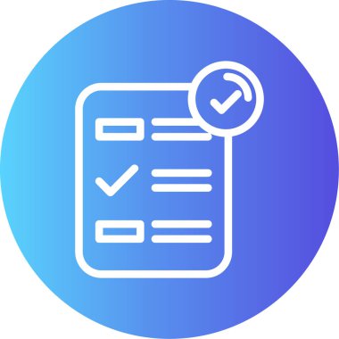 Kontrol listesi simgesi, vektör illüstrasyonu