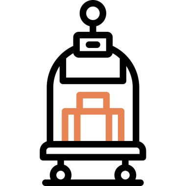 Bir tren simgesinin vektör illüstrasyonu