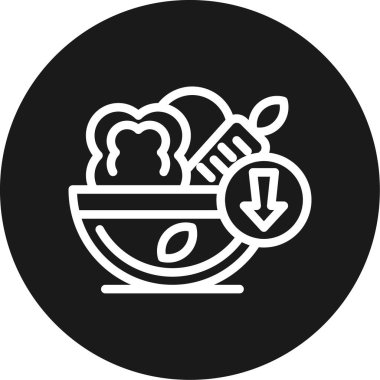 Gıda vektörü simgesi, besin illüstrasyonu