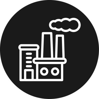 Fabrika simgesinin vektör illüstrasyonu