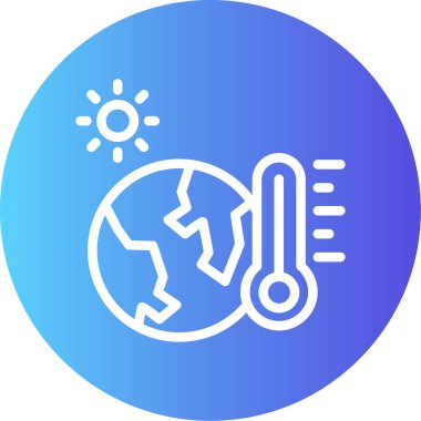 küresel ısınma renk çizgisi simgesi