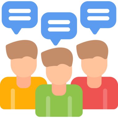 Konuşma baloncukları olan insanlar, vektör tasarımı