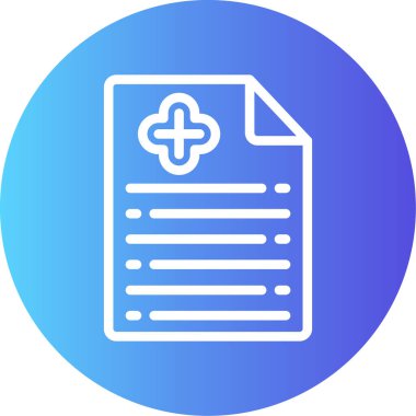 tıbbi belge modern simge, vektör illüstrasyonu