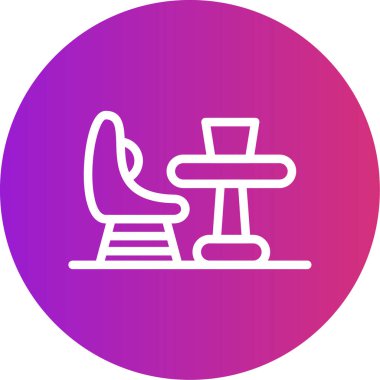 Sandalye. Web simgesi basit illüstrasyon