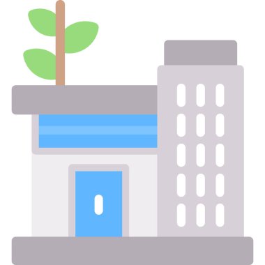 Bina inşaat simgesi düz biçimli