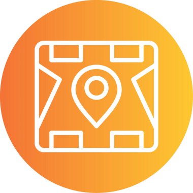 harita pin simgesi vektör çizimi çizimi