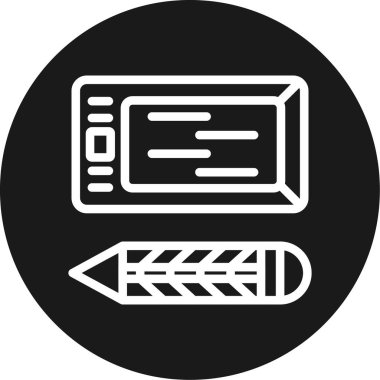 Kalem simgesi, vektör illüstrasyonu