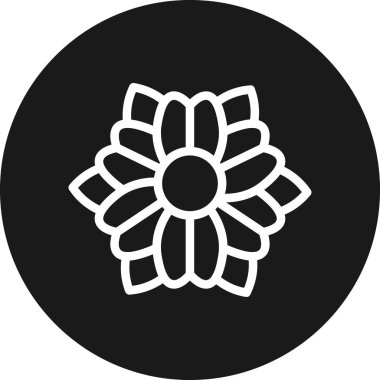 Çiçek. Web simgesi basit illüstrasyon