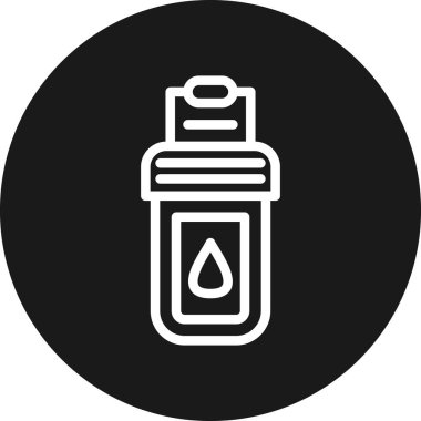 Su şişesi ikonu. Web tasarımı için su vektörü sembolünün basit bir gösterimi