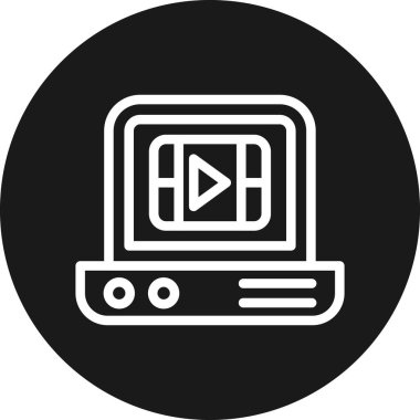 Moda biçimi izole edilmiş video oynatıcı simgesi