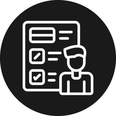 Bir insan simgesinin vektör illüstrasyonu