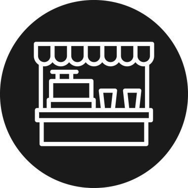 dükkan simgesi, vektör illüstrasyonu