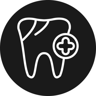 Diş. Web simgesi basit illüstrasyon