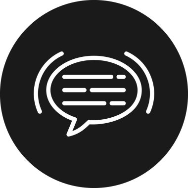 Sohbet simgesinin vektör illüstrasyonu