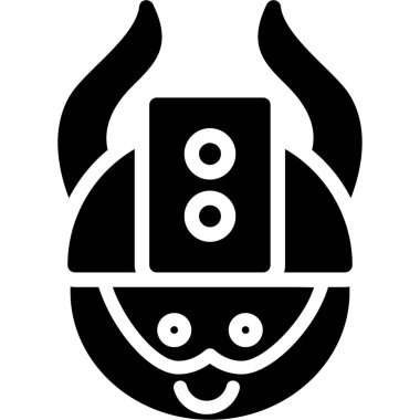 Kamera simgesine sahip robot, basit biçim.