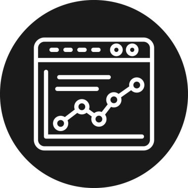 iş grafiği simgesi, vektör illüstrasyonu