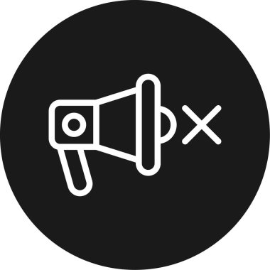 Megafon ikonu vektör illüstrasyonu