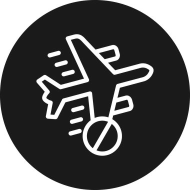 uçak ikonu vektör illüstrasyonu