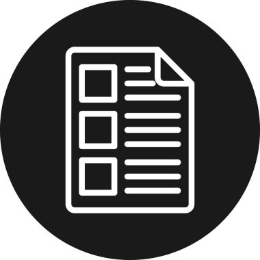 Çemberde işaretli belgenin vektör simgesi