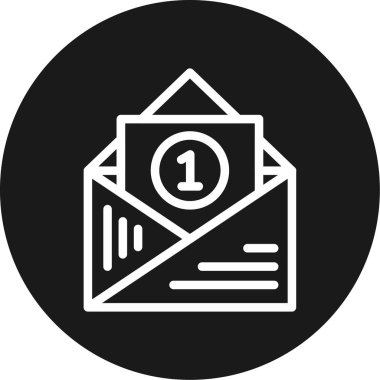 Basit biçimli izole edilmiş e- posta harfi simgesi