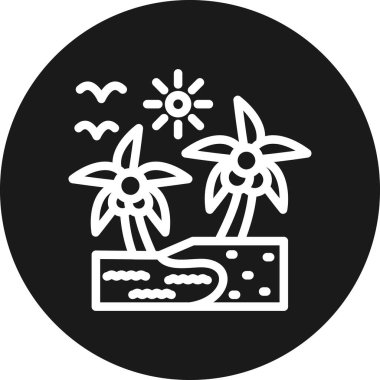 Bir bitki simgesinin vektör illüstrasyonu