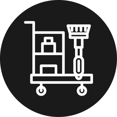 El arabası. Web simgesi basit illüstrasyon