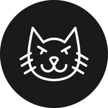 Outline tarzında hayvan kedi hayvan hayvan ikonu