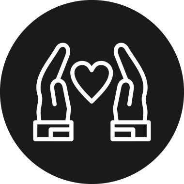 Kalp simgesinin vektör illüstrasyonu