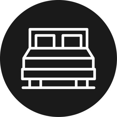 yatak ikonu vektör illüstrasyonu