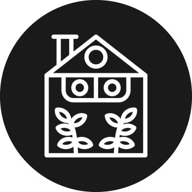 Bir ev simgesinin vektör illüstrasyonu