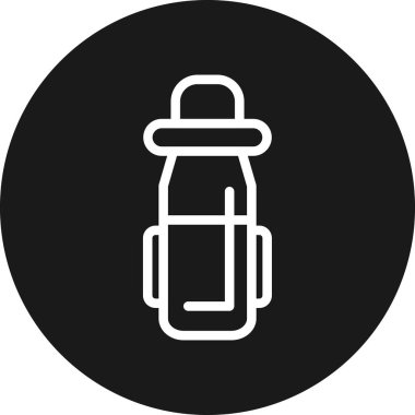 Bir şişe su ikonunun vektör çizimi