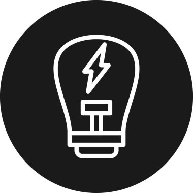 Elektrik dolgu simgesinin vektör illüstrasyonu