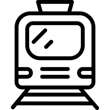 Tren istasyonu ikonu ana hat vektörü. Demiryolu. tren istasyonu