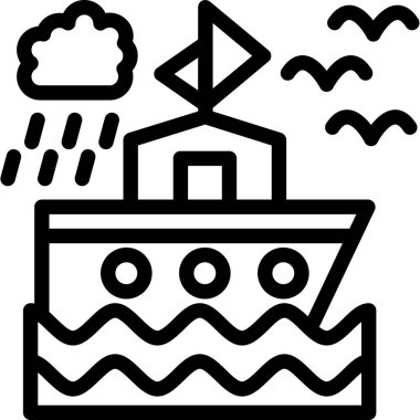 Yazın plaj gezisi ikonu - açık hava kategorisi