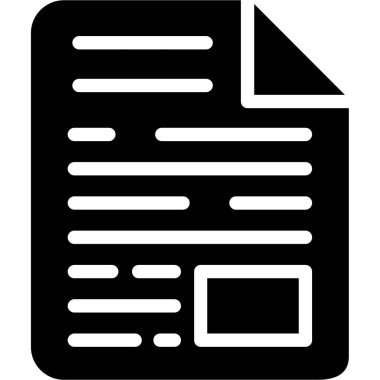 Belge. Web simgesi basit illüstrasyon