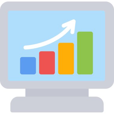 Seo düz simgesinin vektör illüstrasyonu